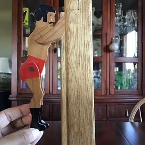 Vintage Wooden Acrobat Man